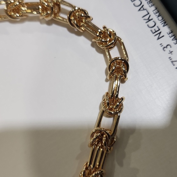 🔹️House of Harlow 🔹️1960 gorgeous chain Link Gold Tone 17" Necklace - Picture 6 of 7